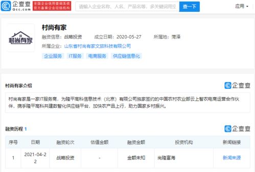 數(shù)字文化創(chuàng)意內(nèi)容應用服務商村尚有家獲尚隆富海戰(zhàn)略投資，加速產(chǎn)業(yè)升級